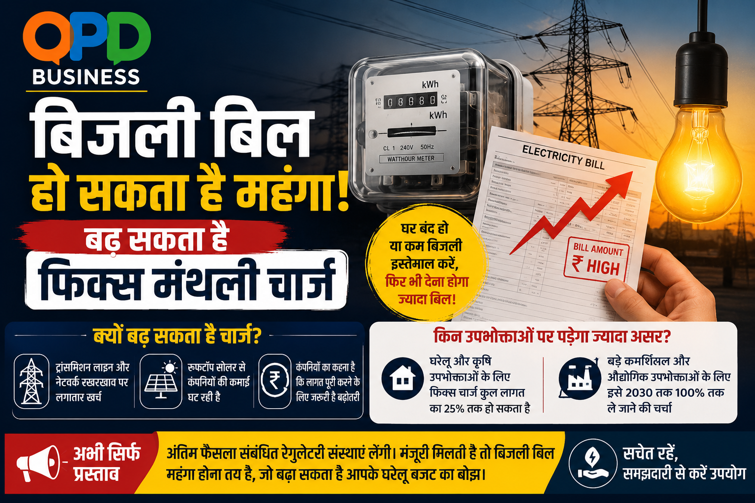 पेट्रोल-डीजल के बाद अब बिजली उपभोक्ताओं को झटका ?