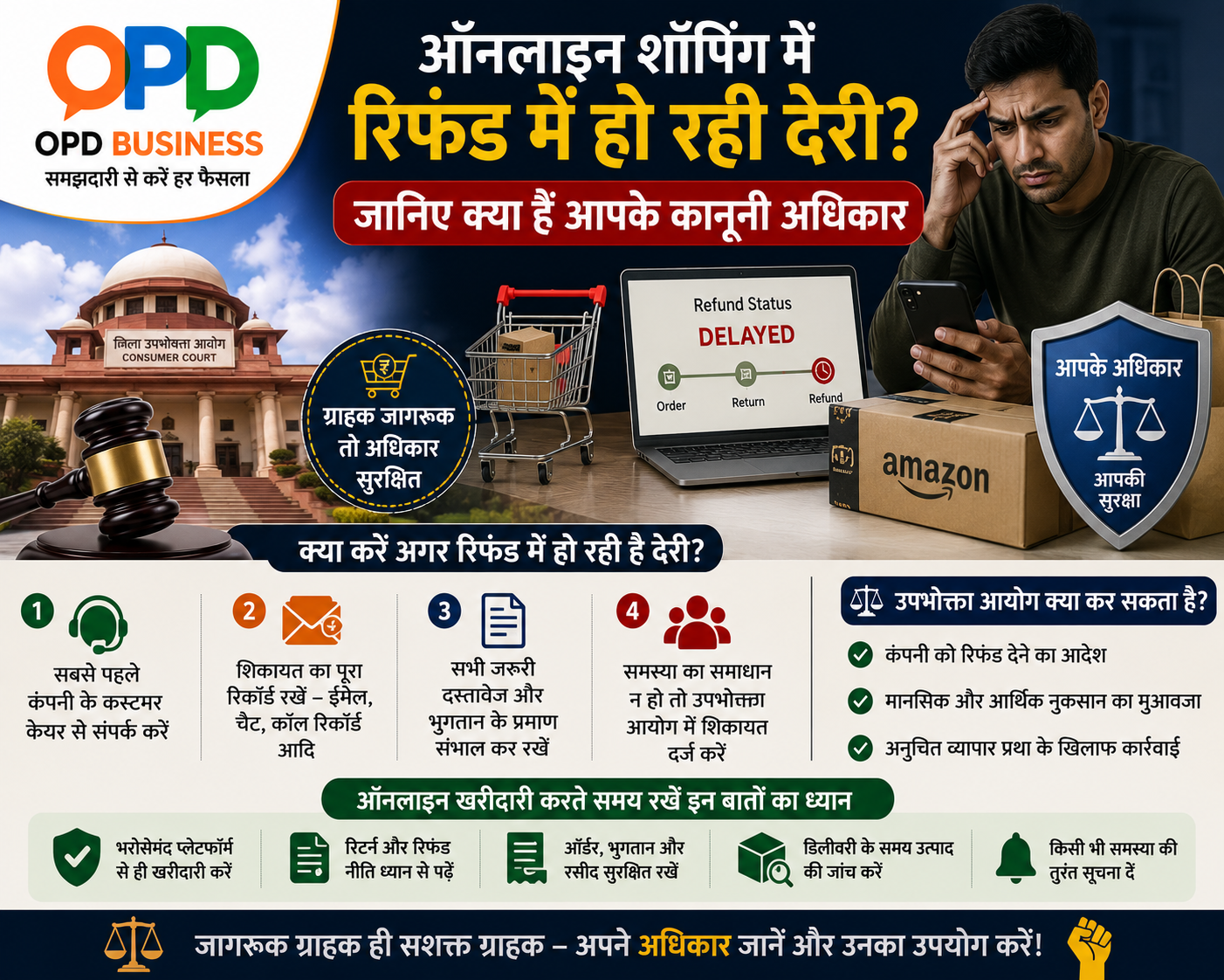 ऑनलाइन शॉपिंग में रिफंड मिलने में हो रही देरी ?
